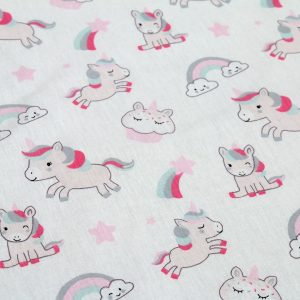 ΣΕΝΤΟΝΑΚΙ ΛΙΚΝΟΥ bebe Unicorn 108 80X110 White-Pink Cotton 100%