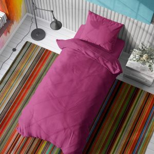 ΣΕΝΤΟΝΙΑ ΣΕΤ 3 τεμ Solid 499 160X240 Fuchsia Cotton 100% - Image 1