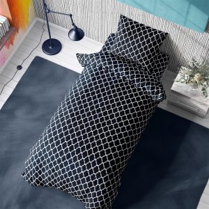 ΠΑΠΛΩΜΑΤΟΘΗΚΗ ΕΜΠΡΙΜΕ Windows 175 160Χ240 Dark blue-White Cotton 100% - Image 1