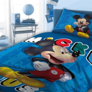 ΠΑΠΛΩΜΑΤΟΘΗΚΗ ΣΕΤ 2 τεμ DISNEY MICKEY 860 160Χ240 Digital Print Cotton 100% - Image 1