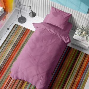 ΣΕΝΤΟΝΙΑ ΣΕΤ 3 τεμ Solid 492 160X240 Lila Cotton 100% - Image 1