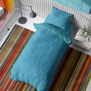 ΣΕΝΤΟΝΙΑ ΣΕΤ 3 τεμ Solid 493 160X240 Turquoise Cotton 100% - Image 1