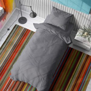 ΠΑΠΛΩΜΑΤΟΘΗΚΗ Solid 495 160Χ240 Dark grey Cotton 100% - Image 1