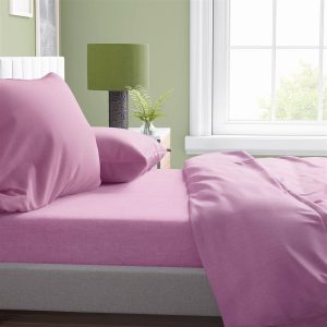 ΠΑΠΛΩΜΑΤΟΘΗΚΗ Solid 492 220Χ240 Lila Cotton 100% - Image 1