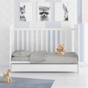 ΚΑΤΩΣΕΝΤΟΝΟ ΜΕ ΛΑΣΤΙΧΟ bebe Solid 496 0,70X1,40X0,15 Elephant Cotton 100% - Image 1
