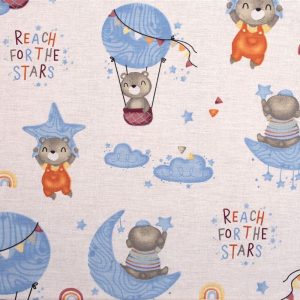 ΠΑΝΑ ΧΑΣΕΣ bebe Reach the stars 191 80X80 Sky blue Cotton 100% - Image 1
