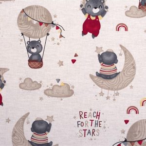 ΣΕΝΤΟΝΑΚΙ ΛΙΚΝΟΥ bebe Reach the stars 190 80Χ110 Beige Cotton 100% - Image 1