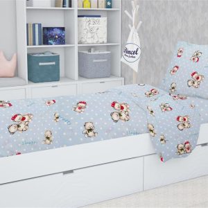 ΣΕΝΤΟΝΙΑ ΕΜΠΡΙΜΕ ΣΕΤ 2 τεμ kids Two Lovely Bears 64 160X240 Blue Cotton 100% - Image 1