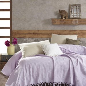 ΚΟΥΒΕΡΤΑ ΠΙΚΕ Dobby 220Χ240 Lila Cotton 100% - Image 1