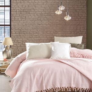 ΚΟΥΒΕΡΤΑ ΠΙΚΕ Dobby 220Χ240 English rose Cotton 100% - Image 1