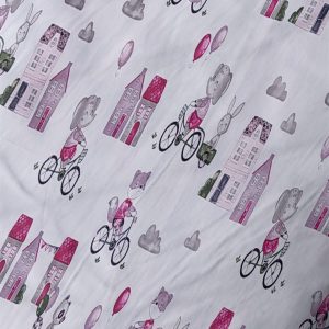 ΠΑΝΑ ΧΑΣΕΣ bebe Bicycle 416 80X80 White-Bordeaux Cotton 100%