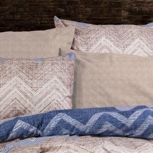 ΜΑΞΙΛΑΡΟΘΗΚΗ ΕΜΠΡΙΜΕ Αθηνά 407 50X70 Beige-Blue Cott/Pol 70/30