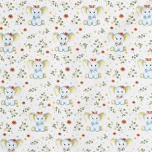 ΠΑΝΑ ΧΑΣΕΣ bebe Elephant 175 80X80 White-Blue Cotton 100% - Image 1