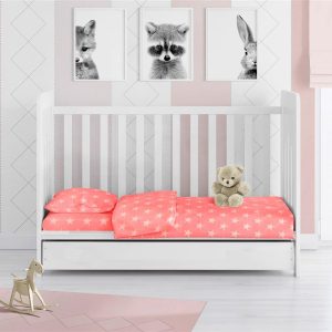 ΣΕΝΤΟΝΙΑ ΕΜΠΡΙΜΕ ΣΕΤ 3 τεμ bebe Star 34 120X160 Coral Cotton 100% - Image 1
