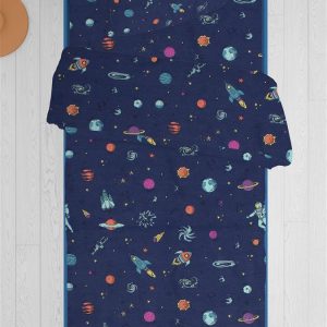 ΣΕΝΤΟΝΙΑ ΕΜΠΡΙΜΕ ΣΕΤ 3 τεμ kids Space 189 160X240 Blue Cotton 100% - Image 1