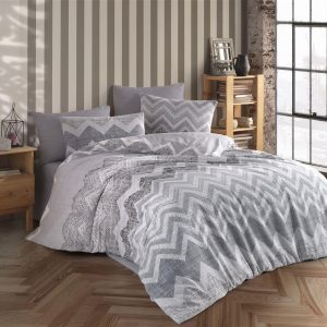 ΣΕΝΤΟΝΙΑ ΕΜΠΡΙΜΕ ΣΕΤ 4 τεμ Αθηνά 405 240X270 Grey Cott/Pol 70/30 - Image 1
