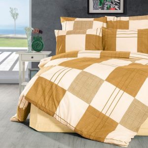 ΣΕΝΤΟΝΙΑ ΕΜΠΡΙΜΕ ΣΕΤ 4 τεμ Κίρκη 437 220Χ240 Golden Beige Cott/Pol 70/30 - Image 1
