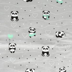 ΣΕΝΤΟΝΑΚΙ ΛΙΚΝΟΥ bebe PANDA 112 80X110 Grey-Green Cotton 100%