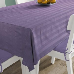 Ανεξίτηλο Τραπεζομάντηλο Νηματοβαφή Lilac 140X200 100% Cotton - Image 1