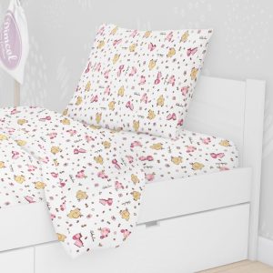ΜΑΞΙΛΑΡΟΘΗΚΗ ΕΜΠΡΙΜΕ kids Elephant 172 50X70 Pink Cotton 100% - Image 1