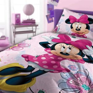 Παπλωματοθήκη Σετ 2 τεμ Disney Home Minnie 850 160X240 Pink 100% Cotton - Image 1