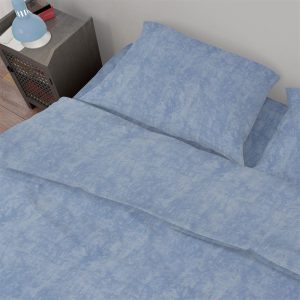 Σεντόνι 1 τεμ Premium Shadow 614 160X240 Sky Blue 100% Cotton - Image 1