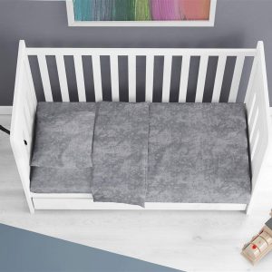 Σεντόνια Σετ 3 τεμ bebe Premium Shadow 613 120X160 Dark Grey 100% Cotton - Image 1