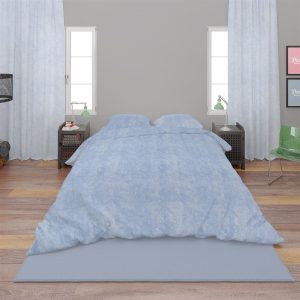 Σεντόνια Σετ 4 τεμ Premium Shadow 614 220X240 Sky Blue 100% Cotton - Image 1