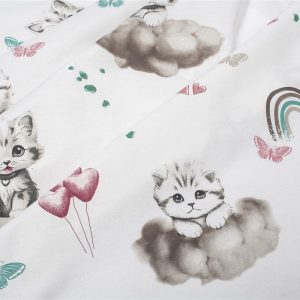 Πάνα Χασέ bebe Kitten 560 80X80 Petrol 100% Cotton - Image 1