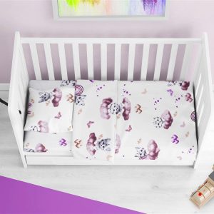 Κατωσέντονο Με Λάστιχο bebe Kitten 561 0,70X1,40X0,15 Mauve 100% Cotton