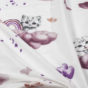 Πάνα Χασέ bebe Kitten 561 80X80 Mauve 100% Cotton - Image 1