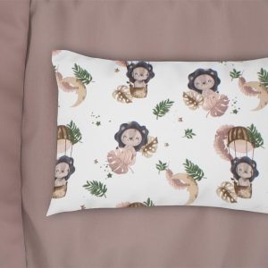 Μαξιλαροθήκη Εμπριμέ bebe Lion 532 35X45 Beige 100% Cotton - Image 1