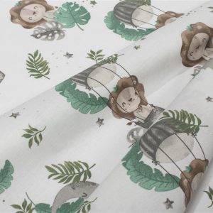 Πάνα Χασέ bebe Lion 534 80X80 Green 100% Cotton - Image 1