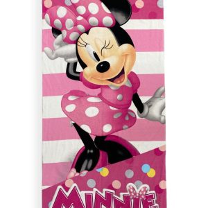 Πετσέτα Θαλάσσης Quick Dry Disney Home Minnie 26 70X140 Pink 100% Microfiber - Image 1