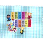 Σουπλά Φαγητού bebe Multiplication Table 26 35X50 Σιελ Υφασμάτινο