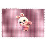 Σουπλά Φαγητού bebe Cute Bunny 37 35X50 Μπορντό Υφασμάτινο