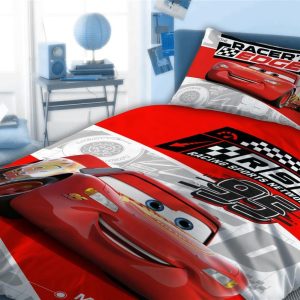 Παπλωματοθήκη Σετ 2 τεμ Disney Home Cars 770 160X240 Red 100% Cotton - Image 1