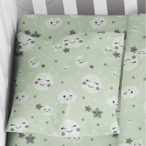 ΜΑΞΙΛΑΡΟΘΗΚΗ ΕΜΠΡΙΜΕ bebe Smile 80 35X45 Green Cotton 100% - Image 1