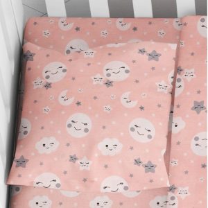 ΜΑΞΙΛΑΡΟΘΗΚΗ ΕΜΠΡΙΜΕ bebe Smile 82 35X45 Coral Cotton 100% - Image 1