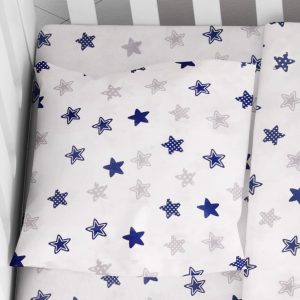ΜΑΞΙΛΑΡΟΘΗΚΗ ΕΜΠΡΙΜΕ bebe Star 102 35X45 Blue Cotton 100% - Image 1