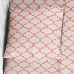 ΜΑΞΙΛΑΡΟΘΗΚΗ ΕΜΠΡΙΜΕ bebe Windows 161 35X45 White-Coral Cotton 100% - Image 1