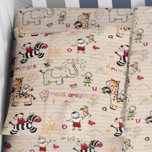 ΜΑΞΙΛΑΡΟΘΗΚΗ ΕΜΠΡΙΜΕ bebe Africa 145 35X45 Beige Flannel Cotton 100% - Image 1