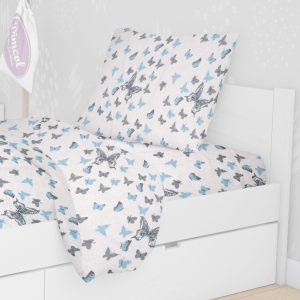 ΜΑΞΙΛΑΡΟΘΗΚΗ ΕΜΠΡΙΜΕ kids Butterfly 56 50X70 Sky blue Cotton 100% - Image 1