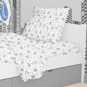 ΜΑΞΙΛΑΡΟΘΗΚΗ ΕΜΠΡΙΜΕ kids Elephant 174 50X70 Blue Cotton 100% - Image 1