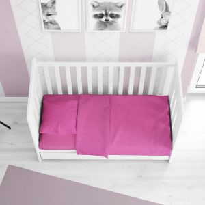 ΚΑΤΩΣΕΝΤΟΝΟ ΜΕ ΛΑΣΤΙΧΟ bebe Solid 499 0,70X1,40X0,15 Fuchsia Cotton 100% - Image 1