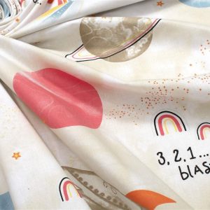 Πάνα Χασέ bebe Spaceship 186 80X80 Beige 100% Cotton - Image 1