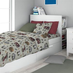 Σεντόνια Εμπριμέ Σετ 3 τεμ kids Toys 47 160X240 Olive 100% Cotton Flannel - Image 1