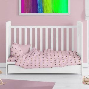 Πάπλωμα Εμπριμέ bebe Looney Tunes 39 120X160 Pink 100% Cotton Flannel