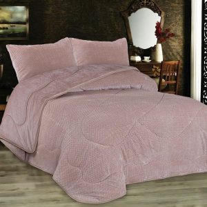 Κουβερτοπάπλωμα Popcorn Fleece 700 gsm 1950 Salmon Rose 220Χ240 100% Polyester