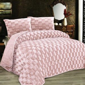 Κουβερτοπάπλωμα με εφέ Fleece 750 gsm 1940 Salmon Rose 160X220 100% Polyester - Image 1